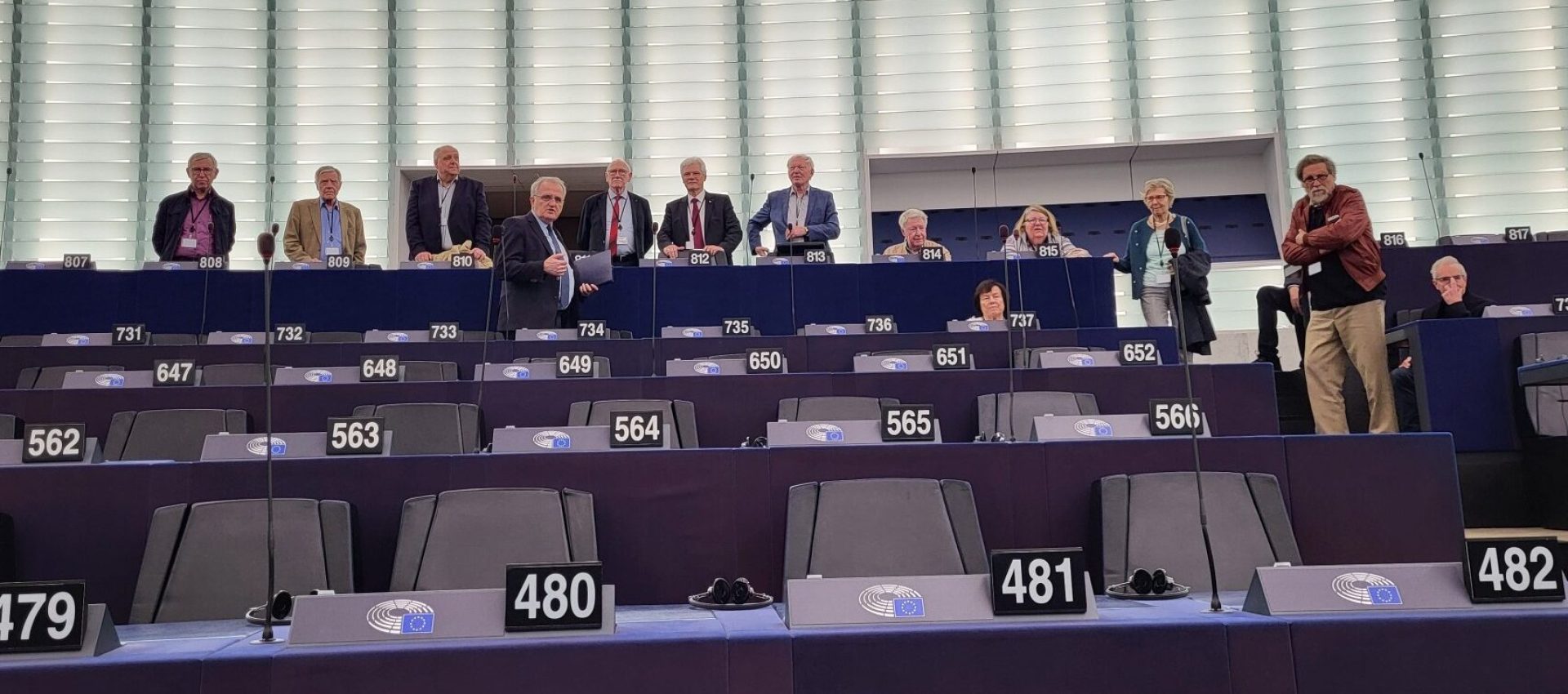 Im Plenarsaal des Europaparlaments: der Landesvorstand Senioren-Union Baden-Württemberg (2024)